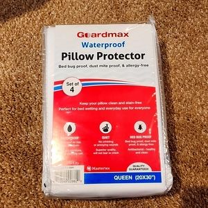 ***NEW*** Guardmax Queen Size Pillow Protectors-Set of 4